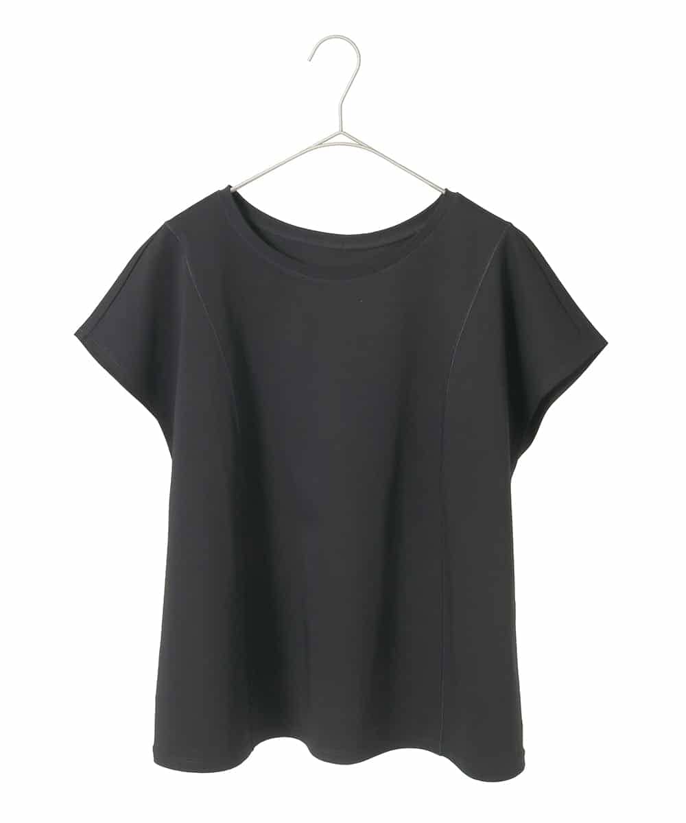 RMKFD70130 HIROKO BIS GRANDE(ヒロコ ビス グランデ) フレンチスリーブコットンカットソー ブラック