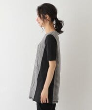 RMKFT61230 HIROKO BIS GRANDE(ヒロコ ビス グランデ) 【洗える】ギンガムチェックAラインチュニック ブラック