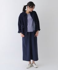 RMKFT62200 HIROKO BIS GRANDE(ヒロコ ビス グランデ) 【洗える】ギンガムチェックサイドリボンプルオーバー ブラック