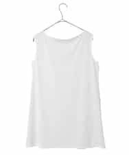 RMKGE75079 HIROKO BIS GRANDE(ヒロコ ビス グランデ) 【大きいサイズ】ベーシックインナーチュニックタンクトップ /洗濯機で洗える ホワイト