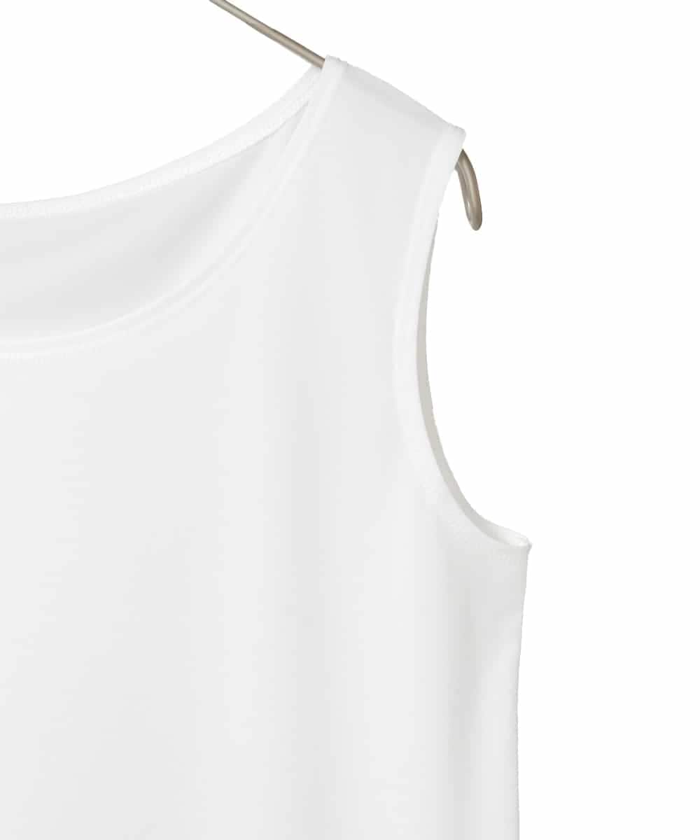RMKGE75079 HIROKO BIS GRANDE(ヒロコ ビス グランデ) 【大きいサイズ】ベーシックインナーチュニックタンクトップ /洗濯機で洗える ホワイト