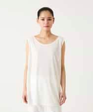RMKGE75079 HIROKO BIS GRANDE(ヒロコ ビス グランデ) 【大きいサイズ】ベーシックインナーチュニックタンクトップ /洗濯機で洗える ホワイト