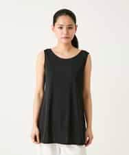 RMKGE75079 HIROKO BIS GRANDE(ヒロコ ビス グランデ) 【大きいサイズ】ベーシックインナーチュニックタンクトップ /洗濯機で洗える ホワイト