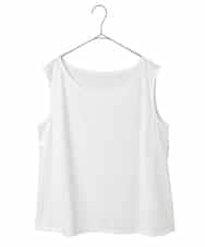 RMKGE76069 HIROKO BIS GRANDE(ヒロコ ビス グランデ) 【大きいサイズ】ベーシックインナータンクトップ /洗濯機で洗える ホワイト