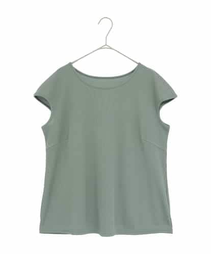 RMKGE80098 HIROKO BIS GRANDE 【大きいサイズ】キャップスリーブデザインカットソー /洗濯機で洗える