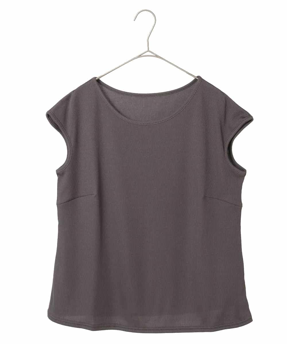 RMKGE80098 HIROKO BIS GRANDE(ヒロコ ビス グランデ) キャップスリーブデザインカットソー ベージュ