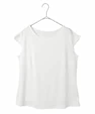 RMKGE80098 HIROKO BIS GRANDE(ヒロコ ビス グランデ) キャップスリーブデザインカットソー ホワイト