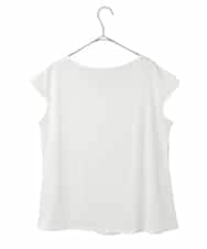 RMKGE80098 HIROKO BIS GRANDE(ヒロコ ビス グランデ) キャップスリーブデザインカットソー ホワイト