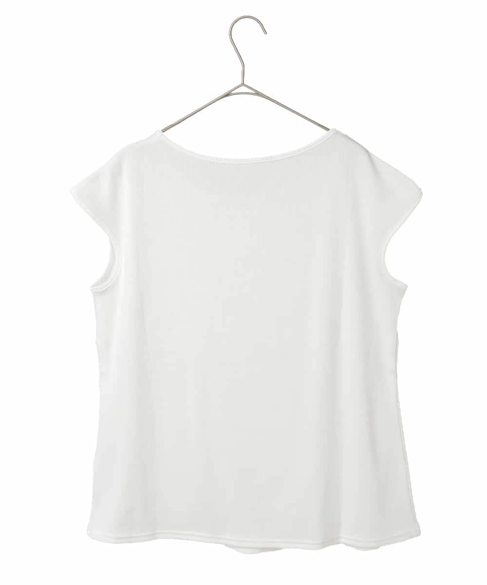 RMKGE80098 HIROKO BIS GRANDE(ヒロコ ビス グランデ) キャップスリーブデザインカットソー ホワイト