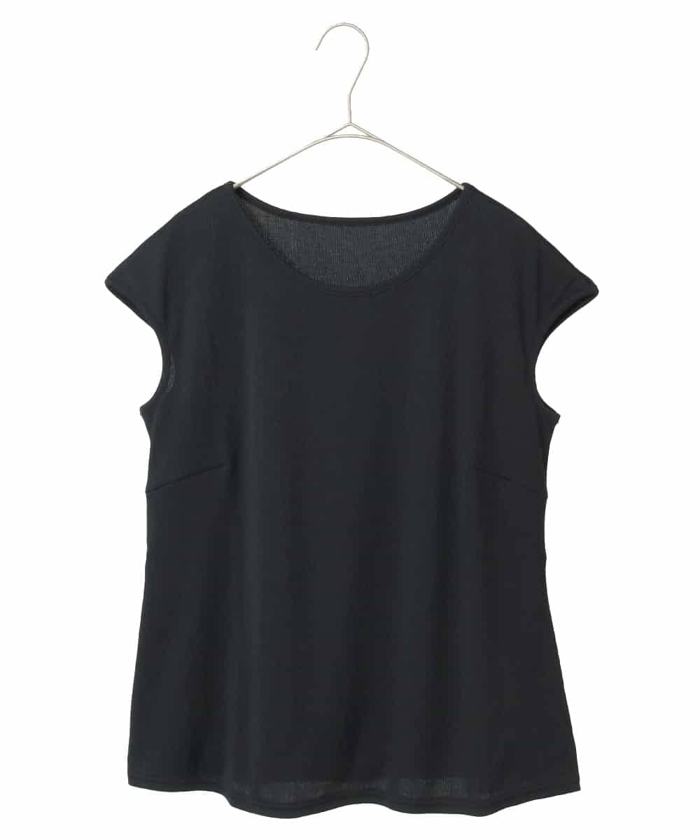 RMKGE80098 HIROKO BIS GRANDE(ヒロコ ビス グランデ) キャップスリーブデザインカットソー ブラック