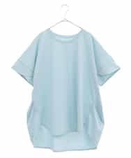RMKGQ81150 HIROKO BIS GRANDE(ヒロコ ビス グランデ) 【洗濯機で洗える】オーバーサイズTシャツ ライトブルー