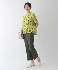 RMKGT80220 HIROKO BIS GRANDE(ヒロコ ビス グランデ) 【洗濯機で洗える】ロゴプリントスムースカットソー ネイビー