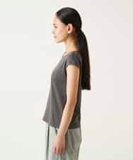 RMKHE80098 HIROKO BIS GRANDE(ヒロコ ビス グランデ) 【大きいサイズ】キャップスリーブデザインカットソー /洗濯機で洗える ホワイト