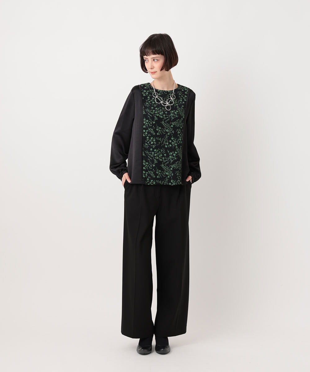 RMLAV77190 HIROKO BIS GRANDE(ヒロコ ビス グランデ) 2WAYストレッチストレートワイドパンツ グリーン