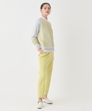 RMLDD81190 HIROKO BIS GRANDE(ヒロコ ビス グランデ) 【大きいサイズ】サイドベンツストレッチクロップドパンツ イエロー