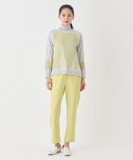 RMLDD81190 HIROKO BIS GRANDE(ヒロコ ビス グランデ) 【大きいサイズ】サイドベンツストレッチクロップドパンツ イエロー