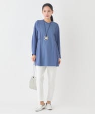 RMLDD81190 HIROKO BIS GRANDE(ヒロコ ビス グランデ) 【大きいサイズ】サイドベンツストレッチクロップドパンツ イエロー