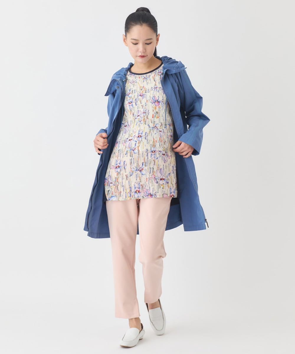 RMLDD81190 HIROKO BIS GRANDE(ヒロコ ビス グランデ) 【大きいサイズ】サイドベンツストレッチクロップドパンツ イエロー