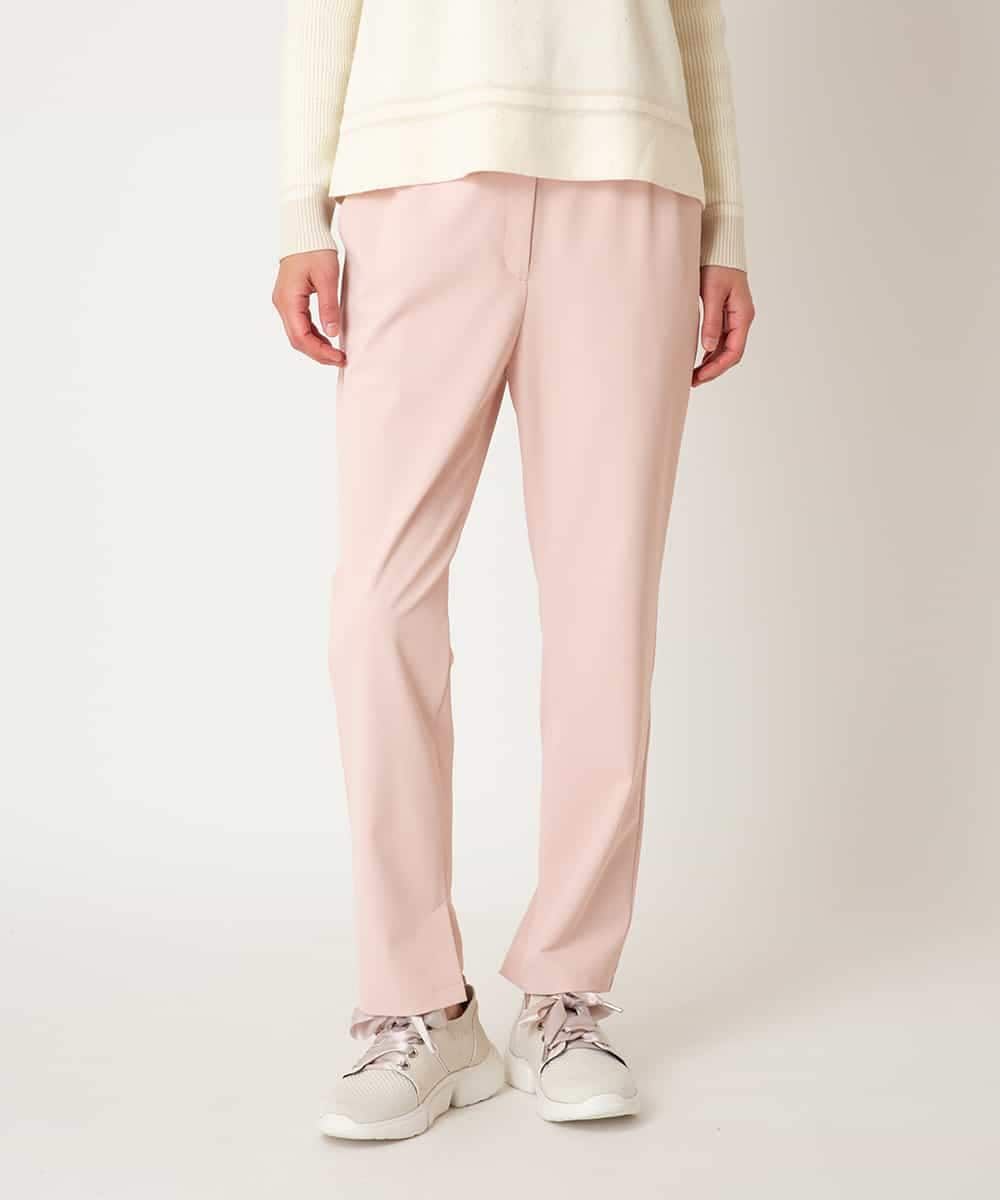 RMLDD81190 HIROKO BIS GRANDE(ヒロコ ビス グランデ) 【先行予約/大きいサイズ】サイドベンツストレッチクロップドパンツ イエロー