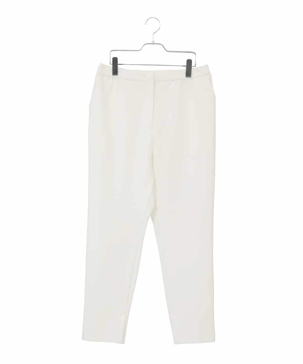 RMLDD81190 HIROKO BIS GRANDE(ヒロコ ビス グランデ) 【大きいサイズ】サイドベンツストレッチクロップドパンツ ホワイト
