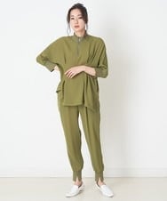 RMLLP65250 HIROKO BIS GRANDE(ヒロコ ビス グランデ) 【洗える】ストレッチジョガーパンツ グリーン