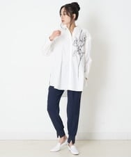 RMLLP65250 HIROKO BIS GRANDE(ヒロコ ビス グランデ) 【洗える】ストレッチジョガーパンツ グリーン