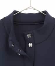 RMPDD53380 HIROKO BIS GRANDE(ヒロコ ビス グランデ) 【大きいサイズ】異素材MIXジャージーワンピース ネイビー