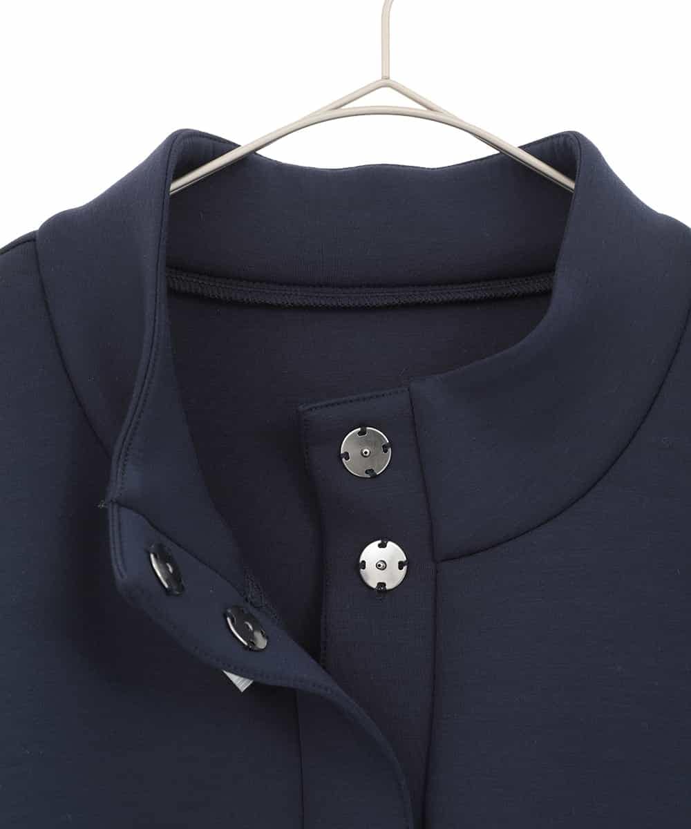 RMPDD53380 HIROKO BIS GRANDE(ヒロコ ビス グランデ) 【大きいサイズ】異素材MIXジャージーワンピース ネイビー