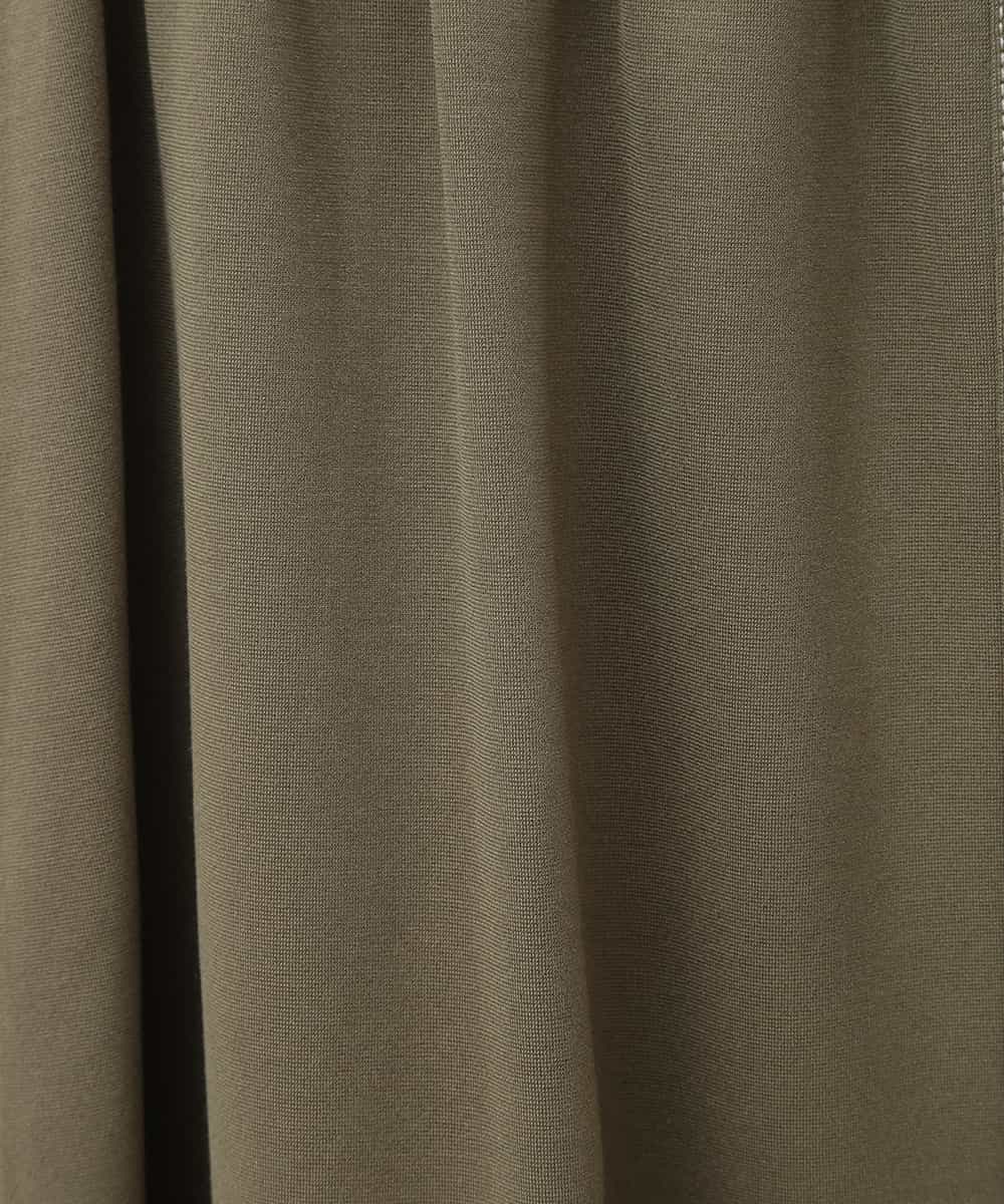 RMQAB78310 HIROKO BIS GRANDE(ヒロコ ビス グランデ) 【大きいサイズ】配色ステッチジャージーデザインスカート /洗える カーキ