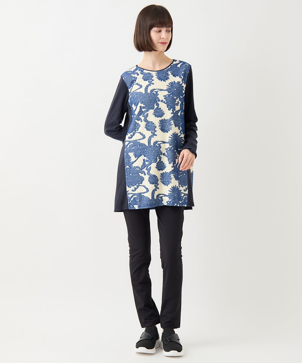 RMQAB86170 HIROKO BIS GRANDE(ヒロコ ビス グランデ) 【大きいサイズ】スリムシルエット裏起毛ストレッチパンツ /洗濯機で洗える ダークグレー