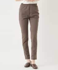 RMQAB86170 HIROKO BIS GRANDE(ヒロコ ビス グランデ) 【大きいサイズ】スリムシルエット裏起毛ストレッチパンツ /洗濯機で洗える ダークグレー