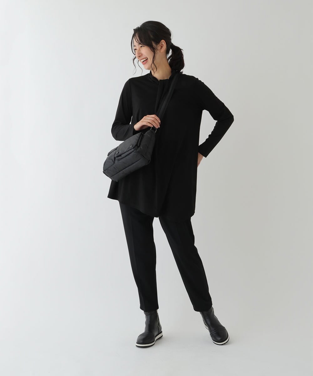 RMQCS60200 HIROKO BIS GRANDE(ヒロコ ビス グランデ) 【洗濯機で洗える/日本製】ストレッチポンチ裏起毛パンツ ブラウン