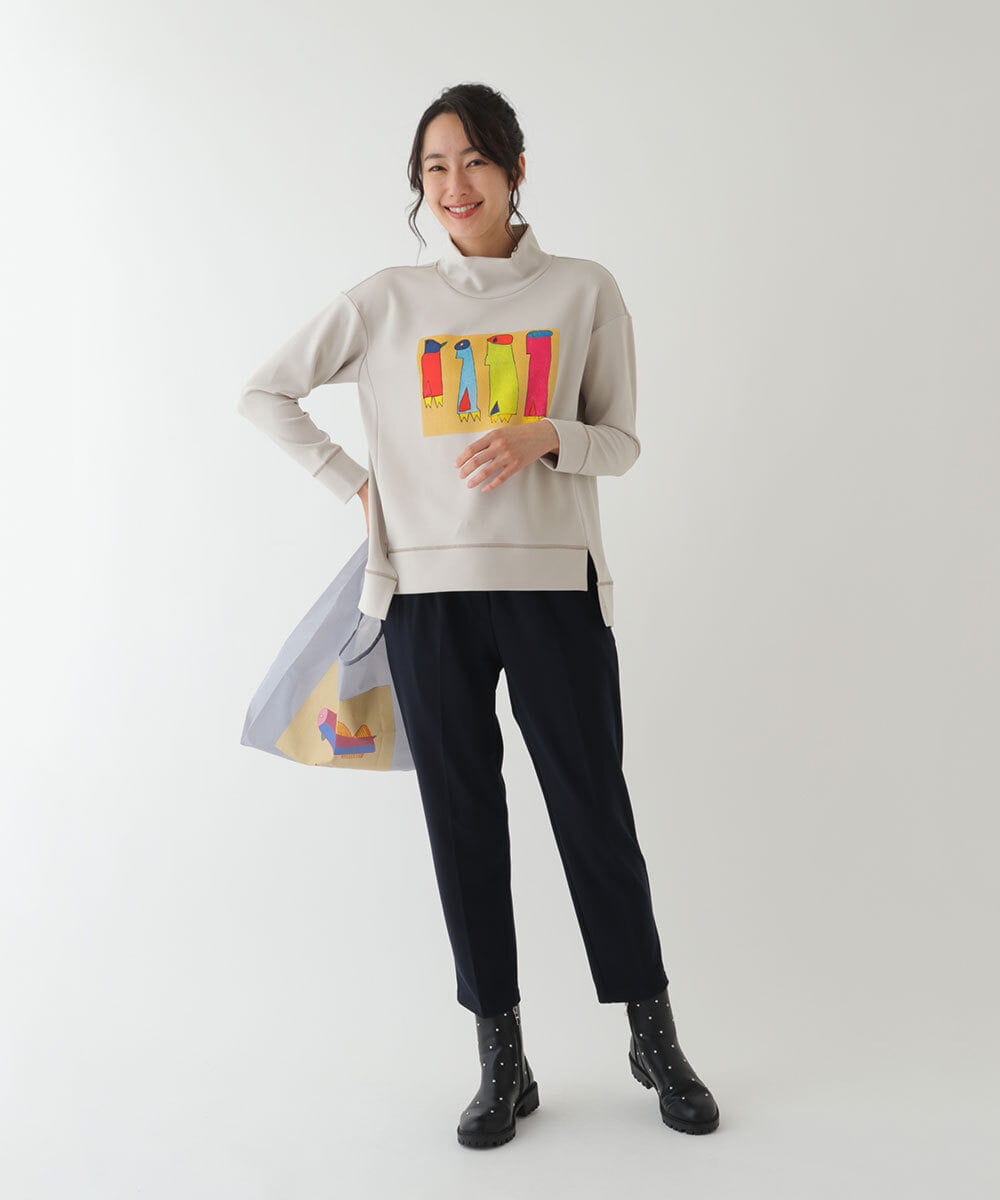 RMQCS60200 HIROKO BIS GRANDE(ヒロコ ビス グランデ) 【洗濯機で洗える/日本製】ストレッチポンチ裏起毛パンツ ブラウン