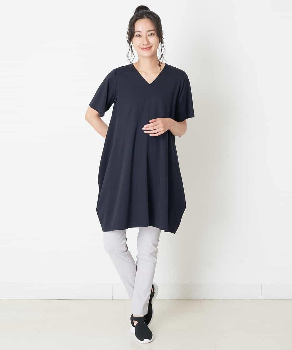 RMQIP77160 HIROKO BIS GRANDE(ヒロコ ビス グランデ) 【大きいサイズ】ストレッチレギンスパンツ /洗濯機で洗える ライトグレー