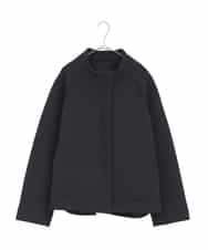 RMTDD50350 HIROKO BIS GRANDE(ヒロコ ビス グランデ) 【大きいサイズ】ラウンドヘムショートブルゾン /洗える ネイビー