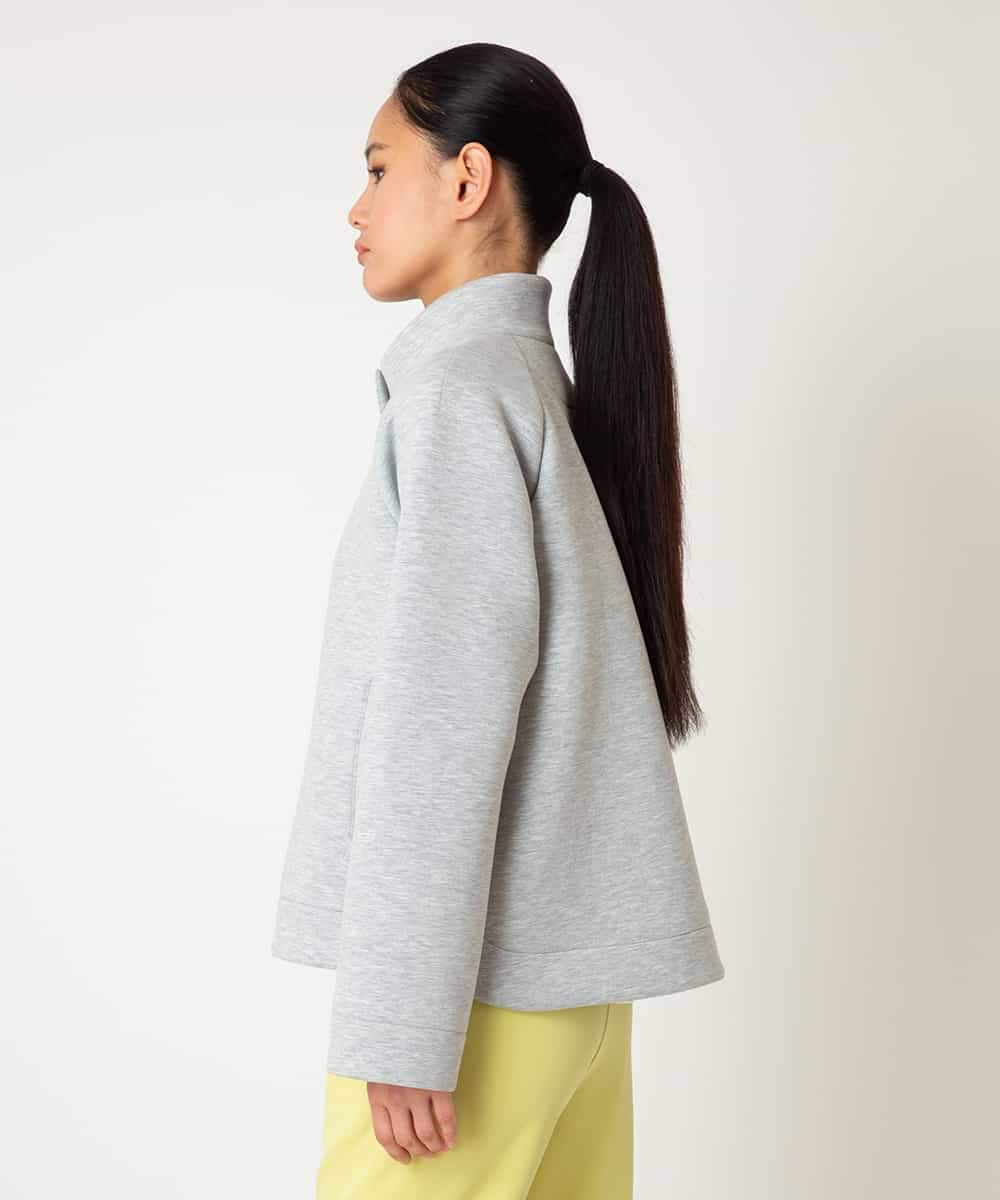 RMTDD50350 HIROKO BIS GRANDE(ヒロコ ビス グランデ) 【先行予約/大きいサイズ】ラウンドヘムショートブルゾン ライトグレー