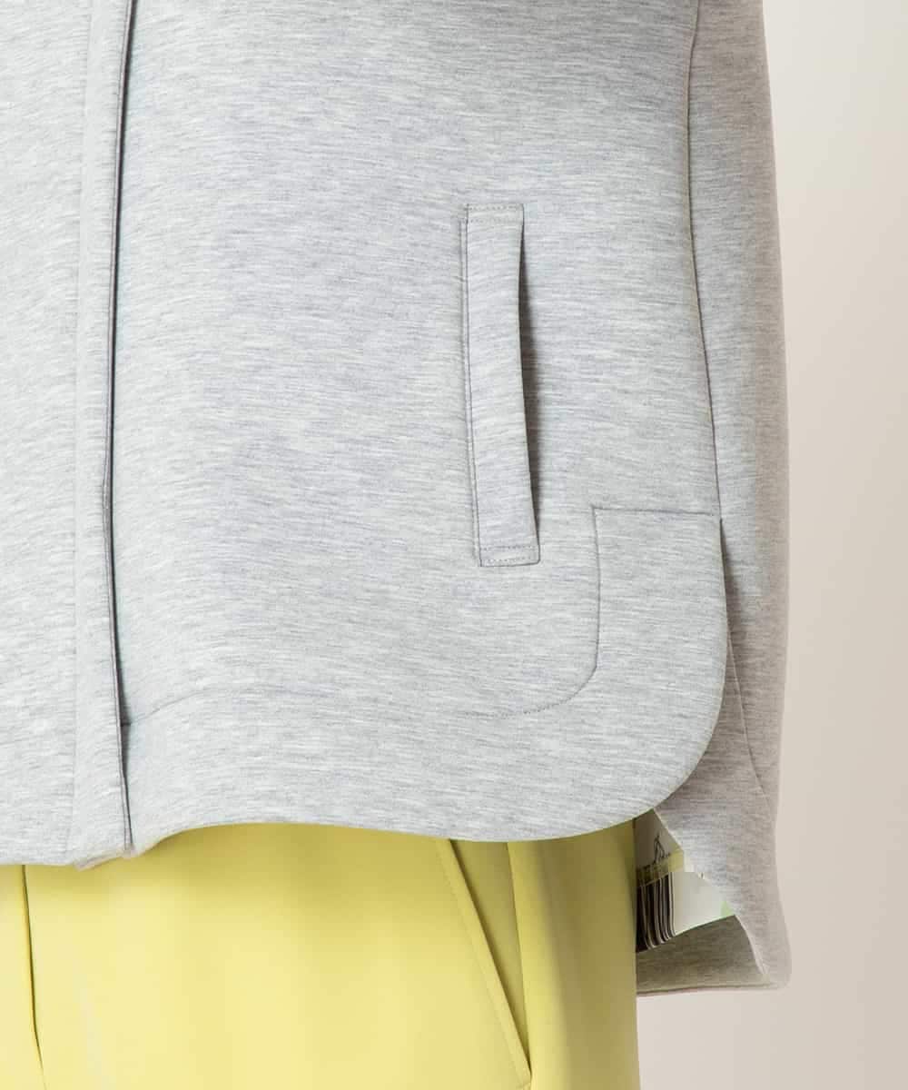 RMTDD50350 HIROKO BIS GRANDE(ヒロコ ビス グランデ) 【先行予約/大きいサイズ】ラウンドヘムショートブルゾン ライトグレー