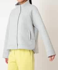 RMTDD50350 HIROKO BIS GRANDE(ヒロコ ビス グランデ) 【先行予約/大きいサイズ】ラウンドヘムショートブルゾン ライトグレー