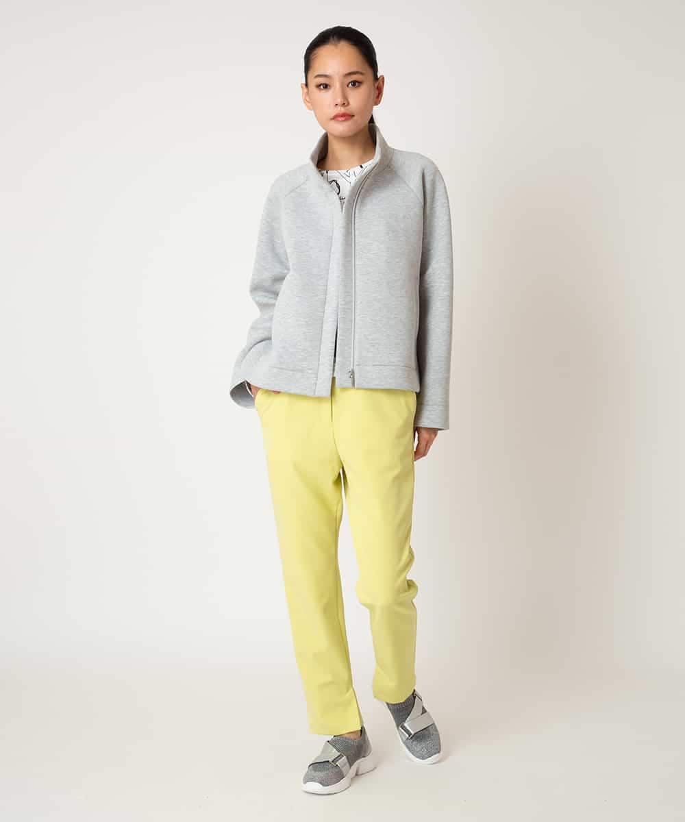 RMTDD50350 HIROKO BIS GRANDE(ヒロコ ビス グランデ) 【先行予約/大きいサイズ】ラウンドヘムショートブルゾン ライトグレー