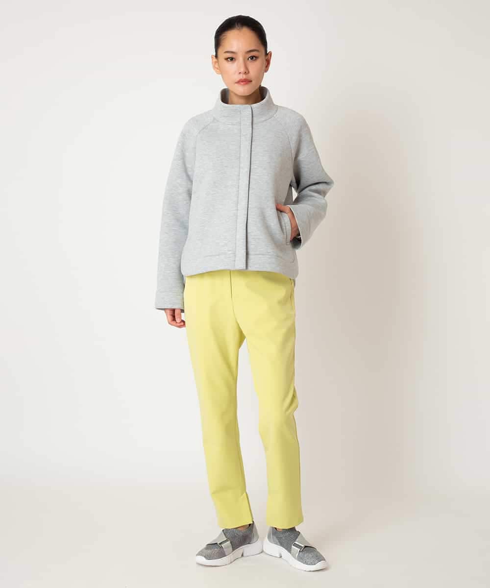 RMTDD50350 HIROKO BIS GRANDE(ヒロコ ビス グランデ) 【先行予約/大きいサイズ】ラウンドヘムショートブルゾン ライトグレー