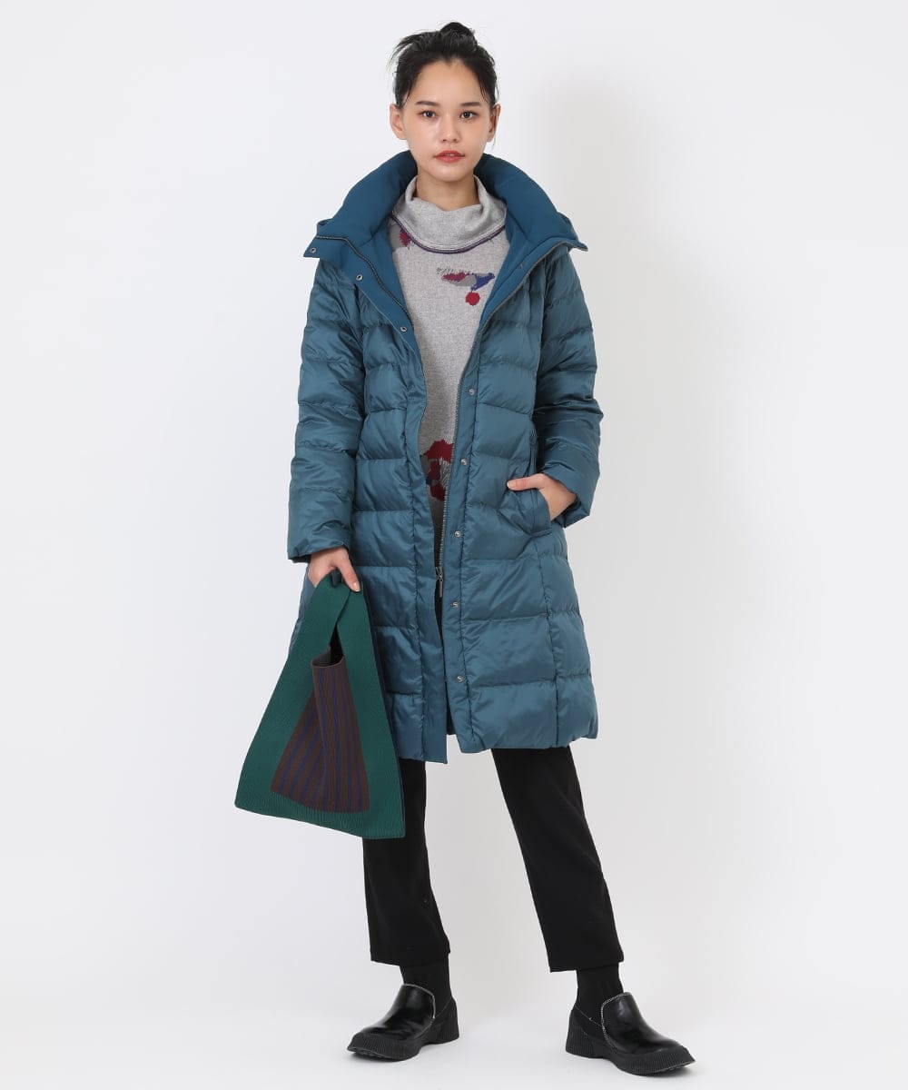 RMUAW81510 HIROKO BIS GRANDE(ヒロコ ビス グランデ) シレータフタロングダウンコート グリーン