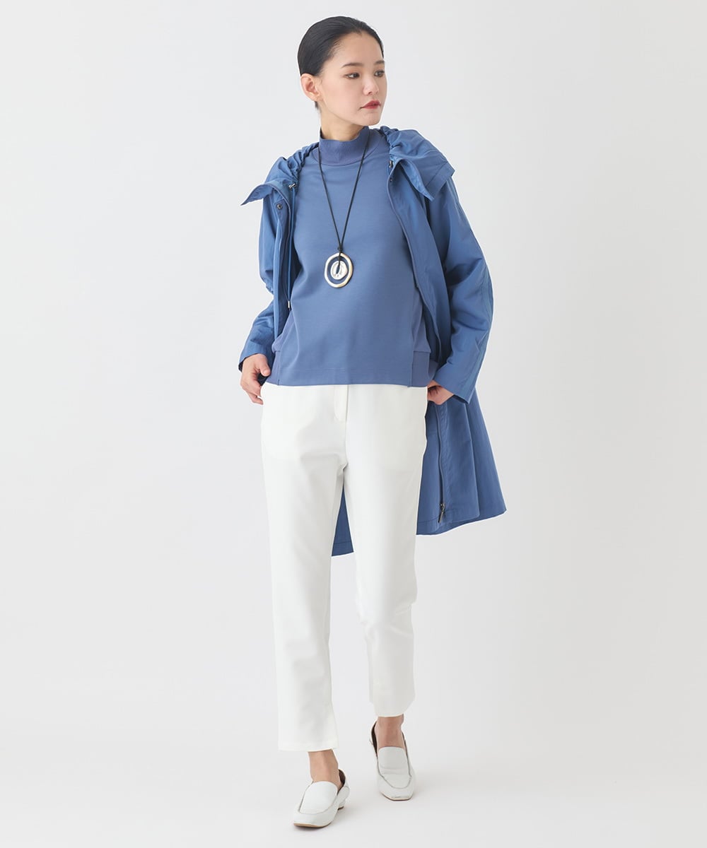 RMUDD60450 HIROKO BIS GRANDE(ヒロコ ビス グランデ) 【大きいサイズ】ビッグカラーテントラインコート /洗える ブルー