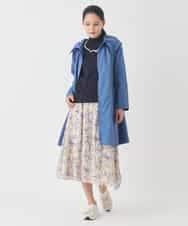 RMUDD60450 HIROKO BIS GRANDE(ヒロコ ビス グランデ) 【大きいサイズ】ビッグカラーテントラインコート ブルー