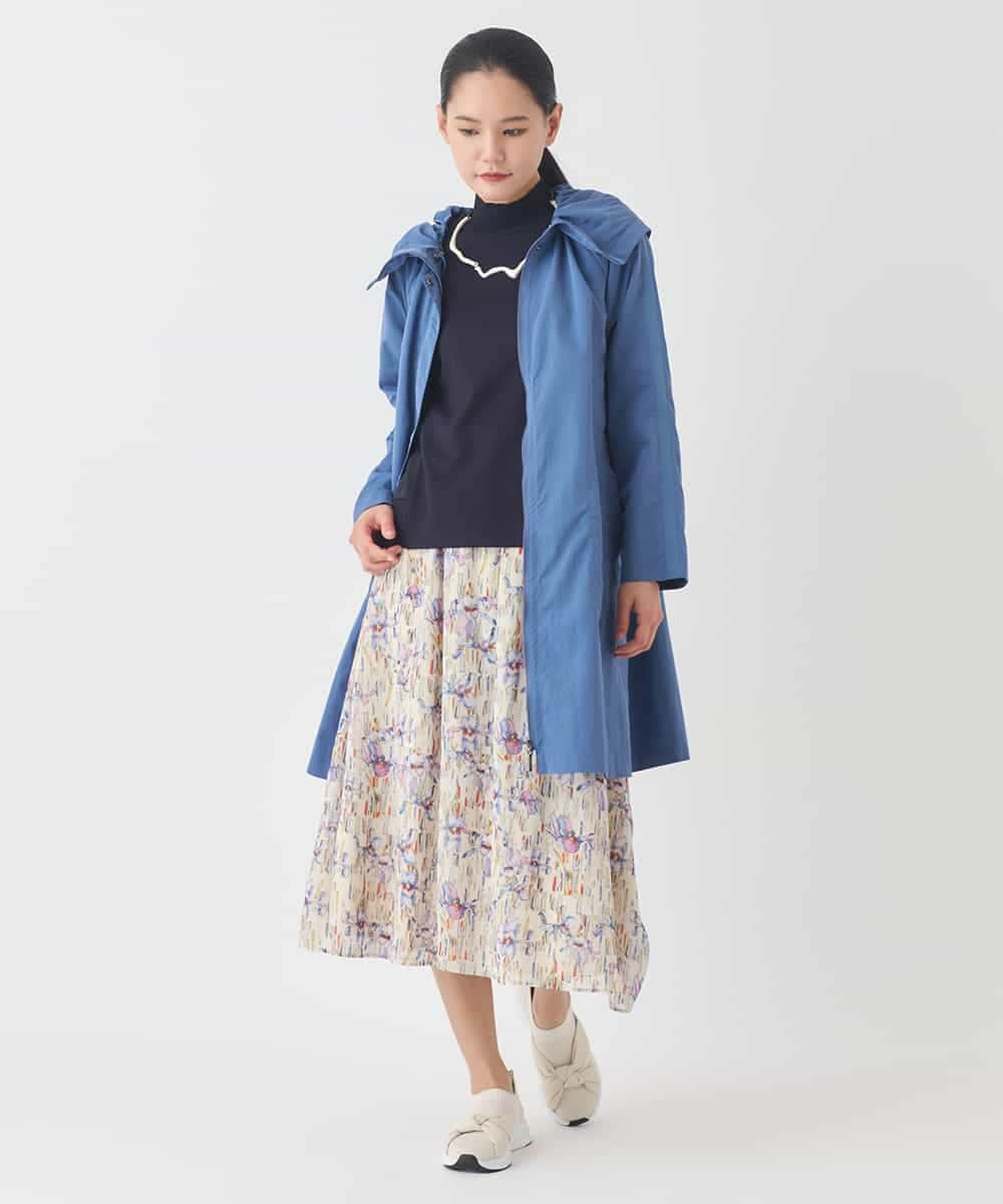 RMUDD60450 HIROKO BIS GRANDE(ヒロコ ビス グランデ) 【大きいサイズ】ビッグカラーテントラインコート ブルー