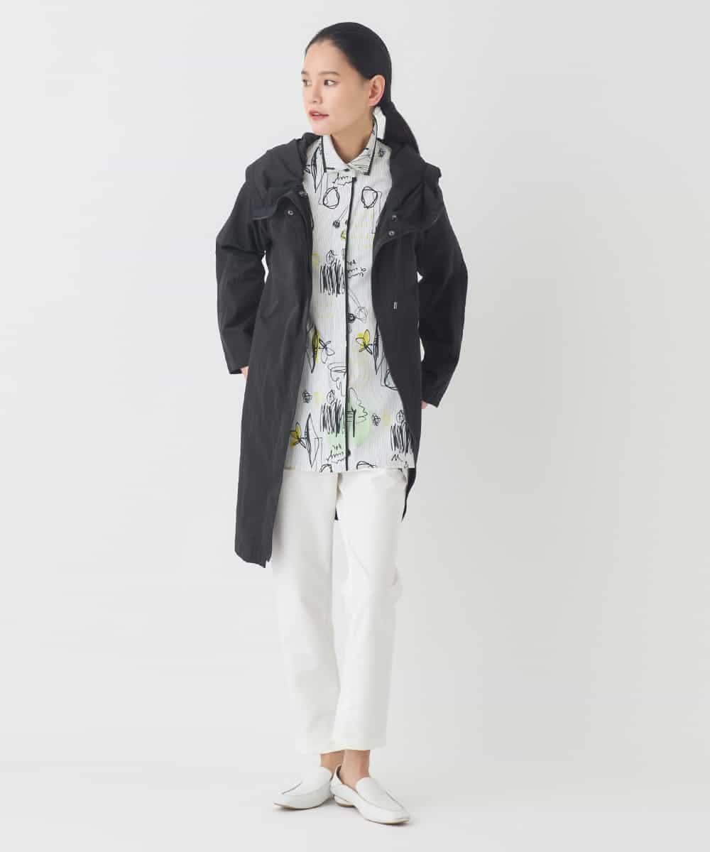 RMUDD60450 HIROKO BIS GRANDE(ヒロコ ビス グランデ) 【大きいサイズ】ビッグカラーテントラインコート ブルー