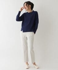 RN6DS09190 HIROKO BIS GRANDE(ヒロコ ビス グランデ) 【幅広サイズ】スリットフラットシューズ ホワイト