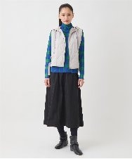 RNYAD12210 HIROKO BIS GRANDE(ヒロコ ビス グランデ) 【大きいサイズ】キルティングフーディージレ /洗える ライトグレー