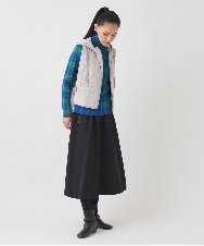 RNYAD12210 HIROKO BIS GRANDE(ヒロコ ビス グランデ) 【大きいサイズ】キルティングフーディージレ /洗える ライトグレー