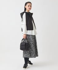 RNYAD12210 HIROKO BIS GRANDE(ヒロコ ビス グランデ) 【大きいサイズ】キルティングフーディージレ /洗える ライトグレー