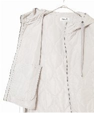 RNYAD12210 HIROKO BIS GRANDE(ヒロコ ビス グランデ) 【大きいサイズ】キルティングフーディージレ /洗える ライトグレー